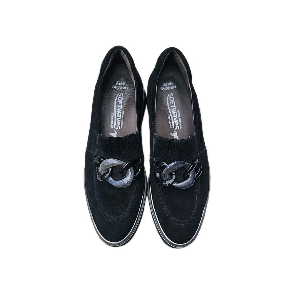 softwaves ArchSupport Chrome Free Lining Terracare Black shoes Sahara Size 40.5